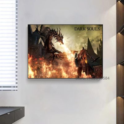 Dark Souls Game Poster Wall Art Canvas Posters Decoration Art Poster Personalized Gift Modern Family bedroom 18 - Dark Souls Store