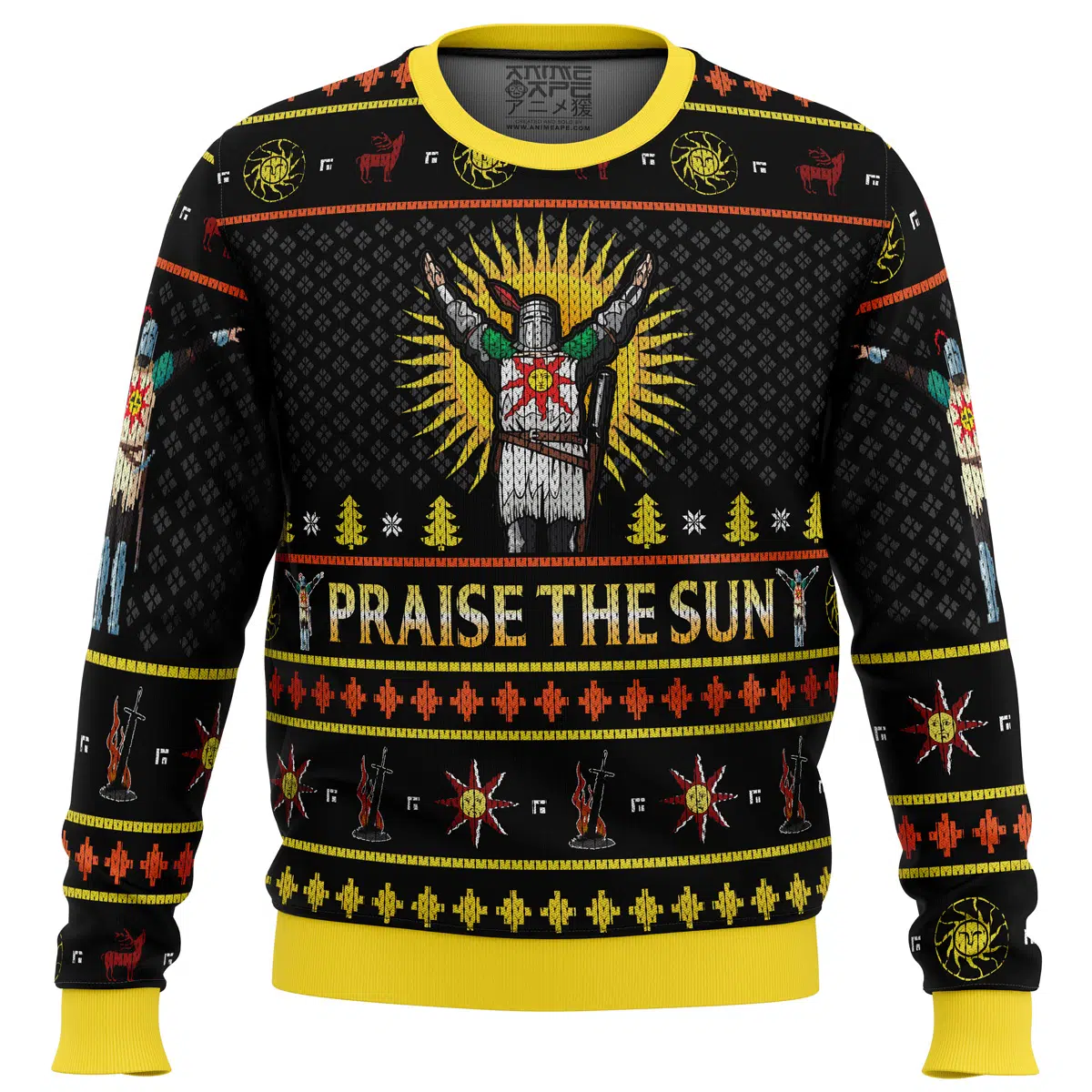 Dark Souls Praise the Sun men sweatshirt FRONT mockup - Dark Souls Store