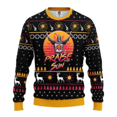 Dark Souls praise the sun ugly christmas sweater removebg preview - Dark Souls Store
