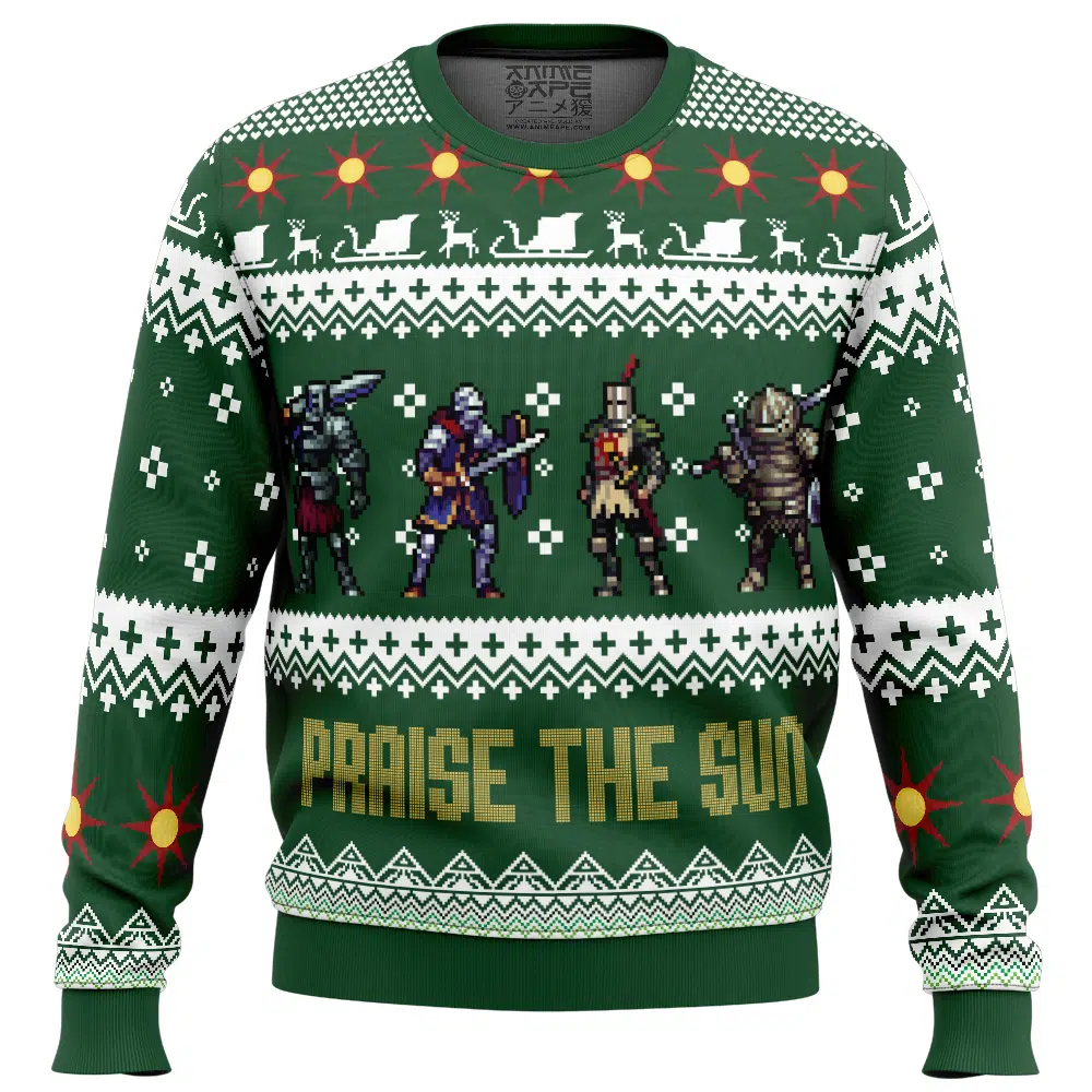 Souls Squad Dark Souls Ugly Christmas Sweater front mockup - Dark Souls Store