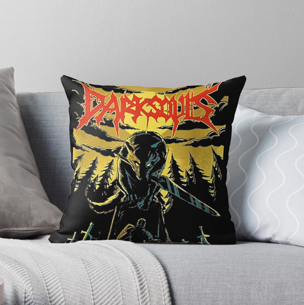 Unofficial Dark Souls Metal Band Throw Pillow